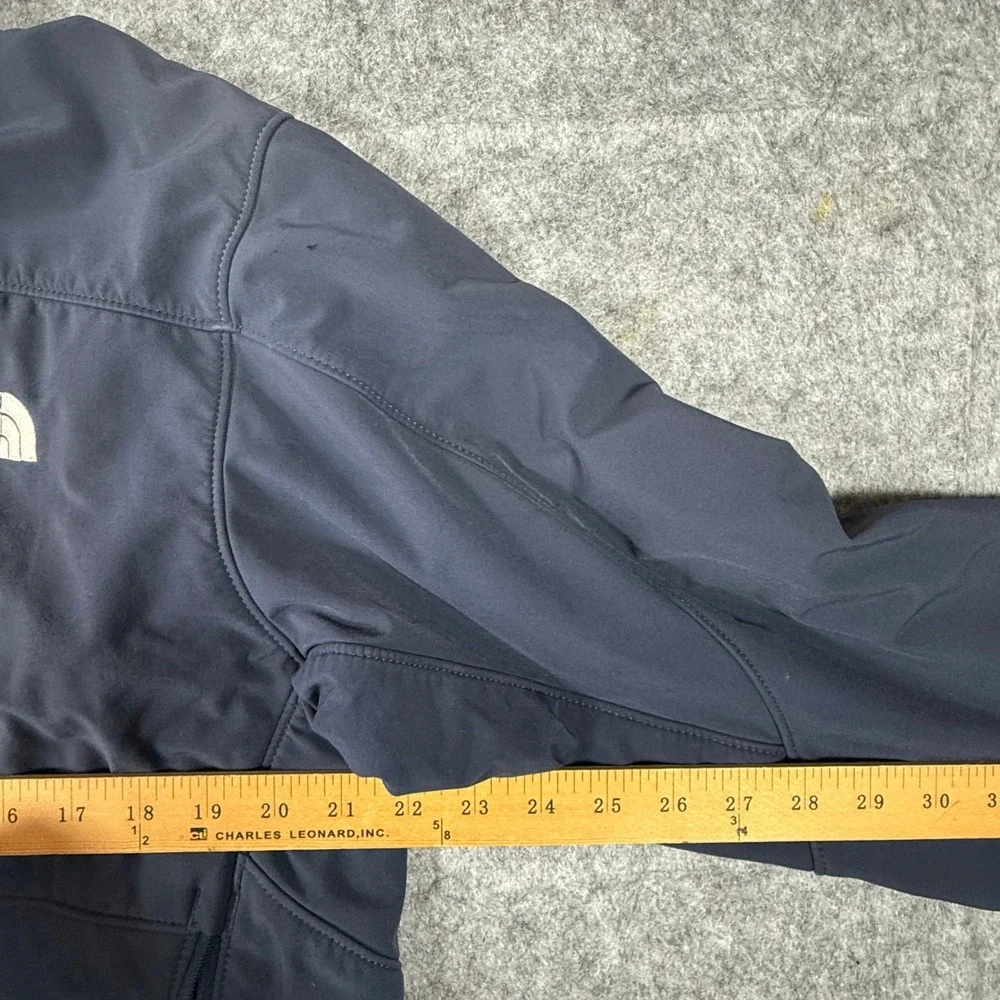 The North Face Softshell Jacket Men Large Navy Blue Fleece Lined Full Zip